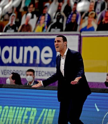 GSD zje123 Basketball Bundesliga BG Göttingen - Hamnurg Towers Göttingens Trainer Roel Moors
