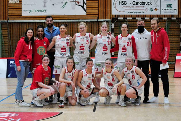 Basketball - DBBL - 08. Spieltag GiroLive Panthers Osnabrück - SNP BasCats USC Heidelberg am 20.12.2020 in der OSC Halle in Osnabrück GiroLive Panthers gewinnen mit 104:79 gegen Heidelberg