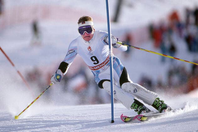 Finn Christian JAGGE (NOR), Ski Alpin, Slalom, Spezialslalom, Aktion, Sieger, Goldmedaille, Goldmedaillengewinner, Olympiasieger; Spezialslalom Maenner, am 22.02.1992 Olympische Spiele in Albertville Frankreich, vom 09.02.-22.02.1992, Ã‚Â *** Finn Christian JAGGE NOR , Alpine skiing, slalom, special slalom, action, winner, gold medal, gold medalist, Olympic champion special slalom men, on 22 02 1992 Olympic Games in Albertville France, from 09 02 22 02 1992, ÃÂ
