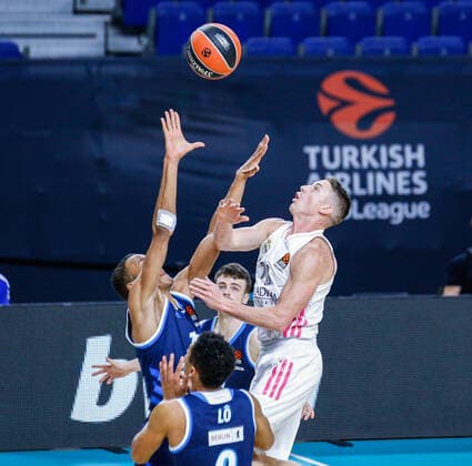 MATCH Jornada 16 Euroleague Masculino Madrid Real Madrid vs Alba Berlin Jaycee Carroll Louis Olinde Madrid Madrid Spain Baloncesto Copyright: xAlbaxPachecox