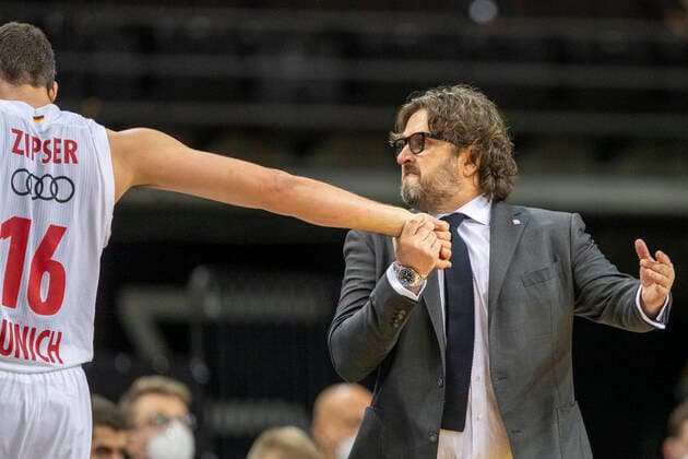 2020-12-23 Kaunas Lithuania. Basketball team Zalgiris Kaunas plays vs Bayern Munich Euroleague game at Zalgiris arena in Kaunas on Wednesday 23 of December 2020. ANDREA TRINCHIERI. KAUNAS Lithuania  Copyright: xKarolisxKavolelisx Euroleague basketball