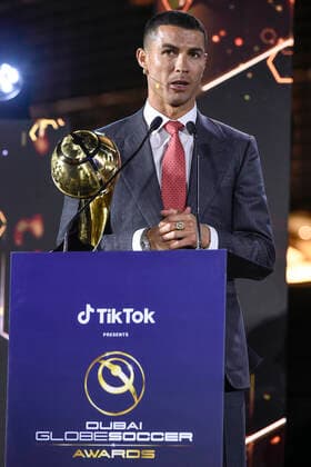 Foto Fabio Ferrari - LaPresse 27 Dicembre 2020 Dubai ( Emirati Arabi ) Dubai Globe Soccer Award 2020 - Dodicesima Edizione. Nella foto: Cristiano Ronaldo, PLAYER OF THE CENTURY 2001-2020 photo Fabio Ferrari - LaPresse December 27, 20720 Dubai (Unated Arab Emirate) Sport Dubai Globe Soccer Award 2020 - 12th Edition. In the pic: Cristiano Ronaldo,PLAYER OF THE CENTURY 2001-2020  Copyright: xFabioxFerrari LaPressex