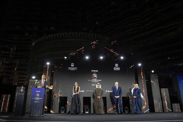 Foto Fabio Ferrari - LaPresse 27 Dicembre 2020 Dubai ( Emirati Arabi ) Dubai Globe Soccer Award 2020 - Dodicesima Edizione. Nella foto: Cristiano Ronaldo, PLAYER OF THE CENTURY 2001-2020 photo Fabio Ferrari - LaPresse December 27, 20720 Dubai (Unated Arab Emirate) Sport Dubai Globe Soccer Award 2020 - 12th Edition. In the pic: Cristiano Ronaldo,PLAYER OF THE CENTURY 2001-2020  Copyright: xFabioxFerrari LaPressex
