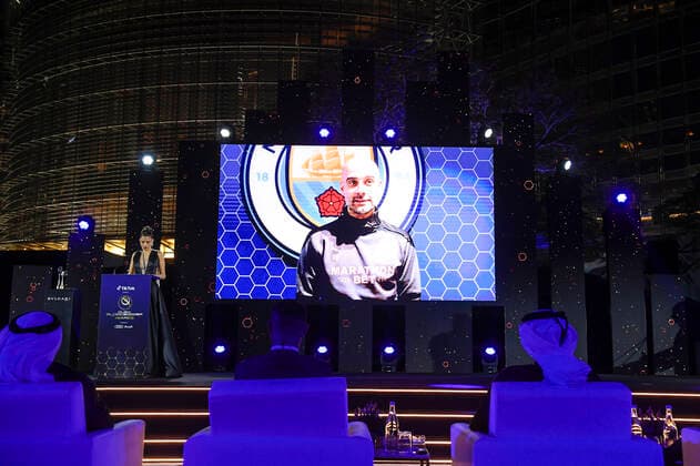 Foto Fabio Ferrari - LaPresse 27 Dicembre 2020 Dubai ( Emirati Arabi ) Dubai Globe Soccer Award 2020 - Dodicesima Edizione. Nella foto: best Coach of the century Pep Guardiola photo Fabio Ferrari - LaPresse December 27, 20720 Dubai (Unated Arab Emirate) Sport Dubai Globe Soccer Award 2020 - 12th Edition. In the pic: best Coach of the century Pep Guardiola  Copyright: xFabioxFerrari LaPressex