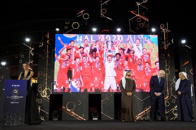 Sport Bilder des Tages Foto Fabio Ferrari - LaPresse 27 Dicembre 2020 Dubai ( Emirati Arabi ) Dubai Globe Soccer Award 2020 - Dodicesima Edizione. Nella foto: Best Club of the year Bayern Munich photo Fabio Ferrari - LaPresse December 27, 20720 Dubai (Unated Arab Emirate) Sport Dubai Globe Soccer Award 2020 - 12th Edition. In the pic: Best Club of the year Bayern Munich  Copyright: xFabioxFerrari LaPressex
