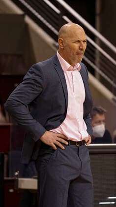 Deutschland, Ludwigsburg, MHPArena, 27.12.2020, emspor, emonline, despor, deonline, MHP RIESEN Ludwigsburg - s.Oliver Wuerzburg, Basketball, BBL Bild: v. li. Headcoach Denis Wucherer (s.Oliver Wuerzburg) DFL REGULATIONS PROHIBIT ANY USE OF PHOTOGRAPHS AS IMAGE SEQUENCES AND OR QUASI-VIDEO. Copyright: HMBxMedia xHeikoxBecker