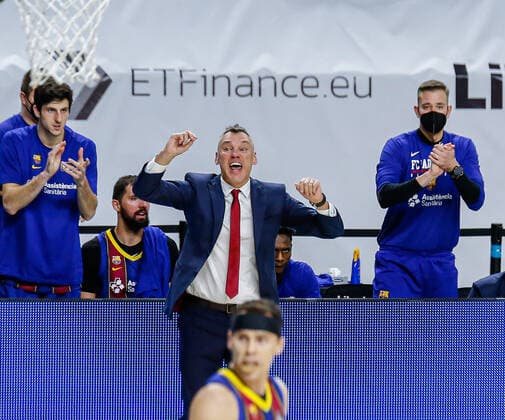 MATCH Jornada 16 Liga Endesa ACB Masculino Madrid Real Madrid vs FC Barcelona, Barca Barca Sarunas Jasikevicius Baloncesto Copyright: xAlbaxPachecox