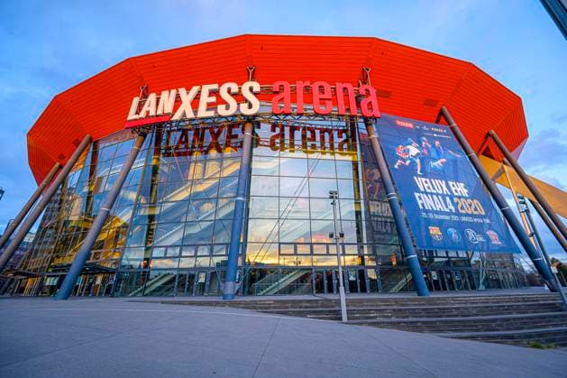 Koeln, Deutschland 29. Dezember 2020: Handball CL Final4 19 20 - Finale - THW Kiel vs. FC Barcelona, Barca Lanxess Arena Aussenansicht Koeln Lanxess Arena Nordrhein-Westfalen Deutschland
