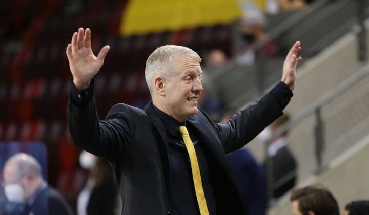 Ludwigsburg , Basketball easyCredit BBL Bundesliga , MHP RIESEN Ludwigsburg vs. Hamburg Towers , John Patrick ( Trainer Riesen )