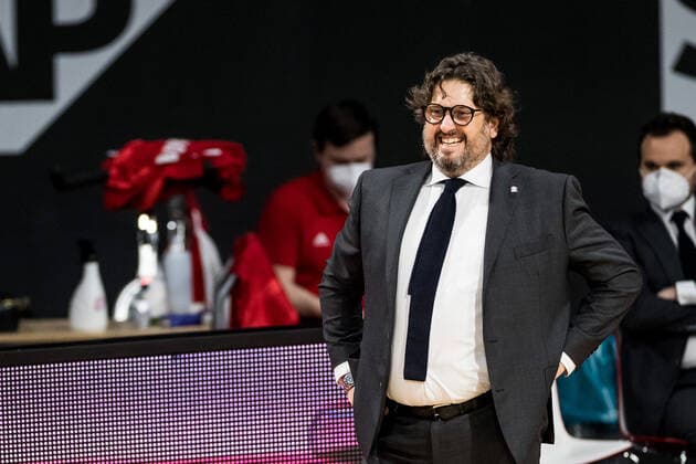 Turkish Airlines EuroLeague; FC Bayern Basketball - FC Barcelona, Barca 30.12.2020 Andrea Trinchieri (Trainer FC Bayern) Turkish Airlines EuroLeague; FC Bayern Basketball - FC Barcelona; Audi Dome, Muenchen (Bayern) Copyright: xBEAUTIFULxSPORTS Wunderlx