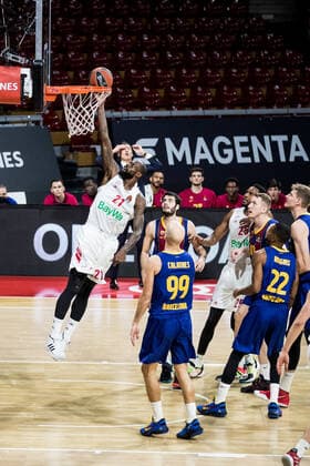 Turkish Airlines EuroLeague; FC Bayern Basketball - FC Barcelona, Barca 30.12.2020 James Gist (FC Bayern, 21) Turkish Airlines EuroLeague; FC Bayern Basketball - FC Barcelona; Audi Dome, Muenchen (Bayern) Copyright: xBEAUTIFULxSPORTS Wunderlx