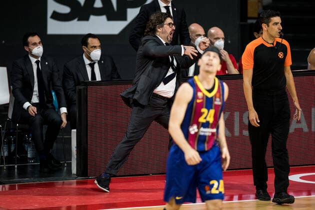 Turkish Airlines EuroLeague; FC Bayern Basketball - FC Barcelona, Barca 30.12.2020 Andrea Trinchieri (Trainer FC Bayern) Turkish Airlines EuroLeague; FC Bayern Basketball - FC Barcelona; Audi Dome, Muenchen (Bayern) Copyright: xBEAUTIFULxSPORTS Wunderlx