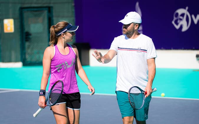 January 4, 2021, Abu Dhabi, UNITED ARAB EMIRATES: Nadia Podoroska of Argentina during practice ahead of the 2021 Abu Dhabi WTA, Tennis Damen Womens Tennis Open WTA 500 tournament. Abu Dhabi UNITED ARAB EMIRATES - ZUMAa181 20210104_zaa_a181_027 Copyright: xRobxPrangex