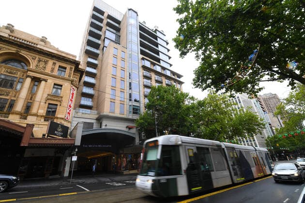VICTORIA CORONAVIRUS COVID19, General view of The Westin Melbourne hotel in Melbourne, Tuesday, January 5, 2021. A replacement hotel has been found to quarantine international tennis players ahead of next month s Australian Open after the contract with The Westin in Melbourne was cancelled. ( NO ARCHIVING, EDITORIAL USE ONLY, NO USE IN BOOKS WITHOUT CONSENT MELBOURNE VIC AUSTRALIA  Copyright: xJAMESxROSSx 20210105001511902731