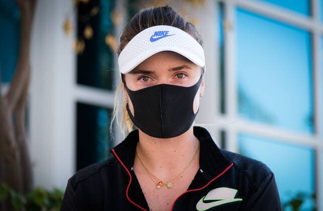 January 5, 2021, Abu Dhabi, UNITED ARAB EMIRATES: Elina Svitolina of the Ukraine talks to the media ahead of the 2021 Abu Dhabi WTA, Tennis Damen Womens Tennis Open WTA 500 tournament. Abu Dhabi UNITED ARAB EMIRATES - ZUMAa181 20210105_zaa_a181_044 Copyright: xRobxPrangex