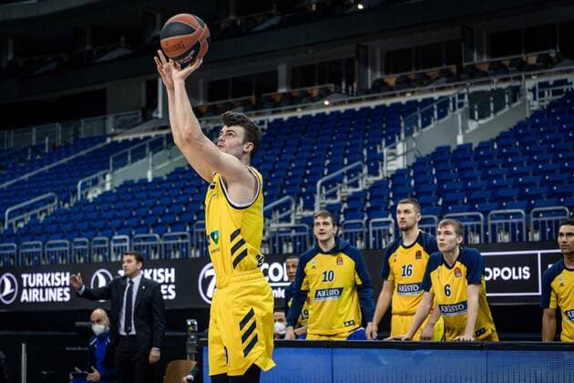Basketball Berlin 05.01.2021 Saison 2020 2021 Euroleague Regular Season Alba Berlin vs TD Systems Baskonia Vitoria-Gasteiz Jonas Mattisseck (Alba Berlin, No.09)