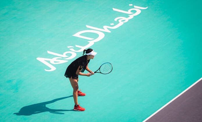 January 6, 2021, Abu Dhabi, UNITED ARAB EMIRATES: Qiang Wang of China in action during the first round of the 2021 Abu Dhabi WTA, Tennis Damen Womens Tennis Open WTA 500 tournament Daria Kasatkina of Russia Abu Dhabi UNITED ARAB EMIRATES - ZUMAa181 20210106_zaa_a181_013 Copyright: xRobxPrangex