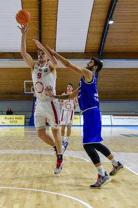 Barmer 2. Basketball Bundesliga ProB, Rheinstars Koeln vs. VfL SparkassenStars Bochum, 06.01.2021 Florian Wendeler (RheinStars Koeln 9), Barmer 2. Basketball Bundesliga ProB, Rheinstars Koeln vs. VfL SparkassenStars Bochum am 06.01.2021 in der Basketball Campus Koeln in Koeln (Nordrhein-Westfalen) Copyright: xBEAUTIFULxSPORTS Mueller-Laschetx