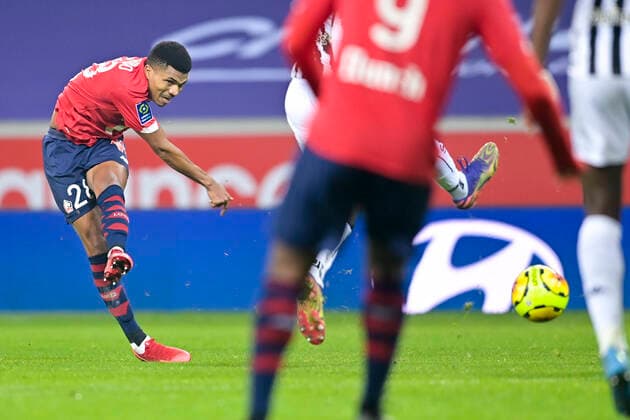 Reinildo (Losc) FOOTBALL : LOSC vs Angers - Ligue1 Uber eats - 06 01 2021 JBAutissier Panoramic 