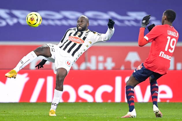 Sada Thioub (Angers) FOOTBALL : LOSC vs Angers - Ligue1 Uber eats - 06 01 2021 JBAutissier Panoramic 