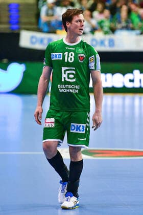 Berlin, Deutschland 27. Februar 2020: 1. HBL - 19 20 - Fuechse Berlin vs. HSG Nordhorn-Lingen Hans Lindberg (Fuechse Berlin), Aktion Einzelbild Freisteller Max-Schmeling-Halle Berlin Copyright: xFotostandx xReuhlx