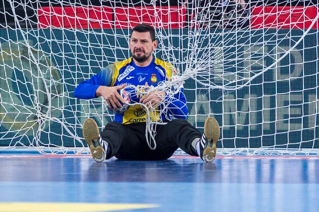 Zagreb, Kroatien 28. Januar 2018: EHF EM - 2018 - Finale - Spanien vs. Schweden Torhueter Arpad Sterbik (Spanien) Arena Zagreb Copyright: xFotostandx xWolfx
