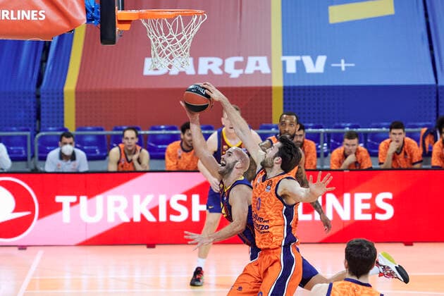 January 7, 2021, Barcelona, Spain: Nicholas William Calathes of FC Barcelona, Barca during the Turkish Airlines EuroLeague match between FC Barcelona and Valencia Basket at Palau Blaugrana in Barcelona, Spain. Barcelona Spain - ZUMAd159 20210107_zia_d159_110 Copyright: xGerardxFrancox