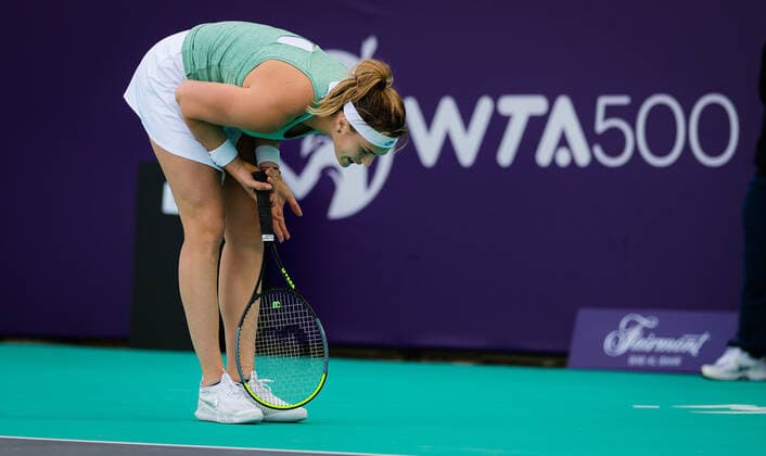 January 8, 2021, Abu Dhabi, UNITED ARAB EMIRATES: Aryna Sabalenka of Belarus in action during the second round at the 2021 Abu Dhabi WTA, Tennis Damen Womens Tennis Open WTA 500 tournament against Ajla Tomljanovic of Australia Abu Dhabi UNITED ARAB EMIRATES - ZUMAa181 20210108_zaa_a181_128 Copyright: xRobxPrangex