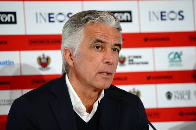 Jean Pierre Rivere (president de l OGC Nice) FOOTBALL : OGC Nice - Presentation de William Saliba - Nice - 08 01 2020 NorbertScanella PanoramiC 