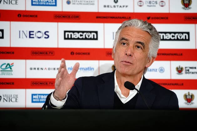 Jean Pierre Rivere (president de l OGC Nice) FOOTBALL : OGC Nice - Presentation de William Saliba - Nice - 08 01 2020 NorbertScanella PanoramiC 