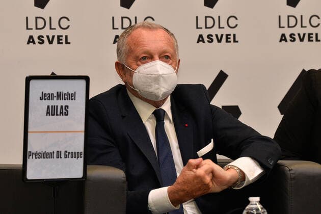 Jean-Michel Aulas (president OL groupe) BASKETBALL : Conference de presse LDLC ASVEL - Euroleague - 08 01 2021 FredericChambert Panoramic 