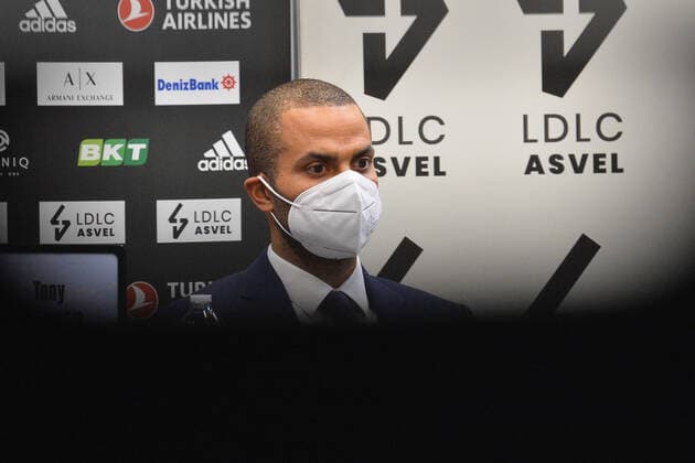 Tony Parker (apresident asvel) BASKETBALL : Conference de presse LDLC ASVEL - Euroleague - 08 01 2021 FredericChambert Panoramic 