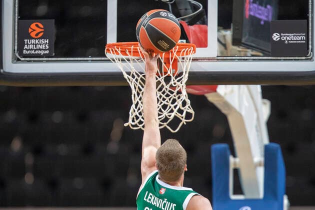 2021-01-08 Kaunas Lithuania. Basketball team Zalgiris Kaunas plays vs Khimki Moscow region Euroleague game at Zalgiris arena in Kaunas on Friday 8 of January 2021. LUKAS LEKAVICIUS. Kaunas Lithuania  Copyright: xKarolisxKavolelisx Euroleague basketball