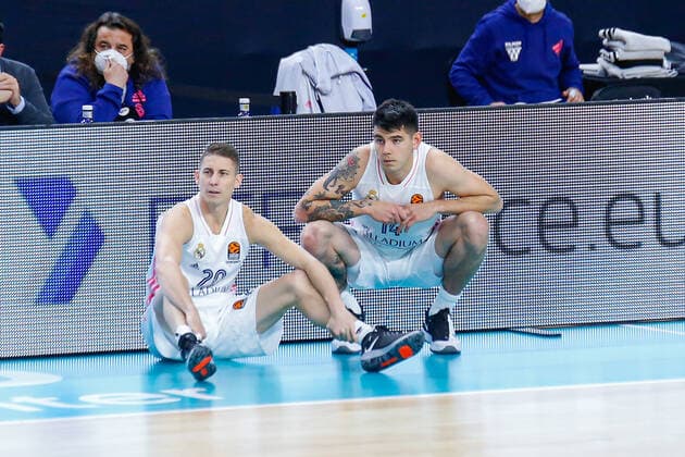MATCH Jornada 18 Euroleague Masculino Madrid Real Madrid vs Olimpia Milano Gabriel Deck Jaycee Carroll Madrid Madrid Spain Baloncesto Copyright: xAlbaxPachecox