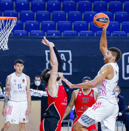 MATCH Jornada 18 Euroleague Masculino Madrid Real Madrid vs Olimpia Milano Edy Tavares Madrid Madrid Spain Baloncesto Copyright: xAlbaxPachecox
