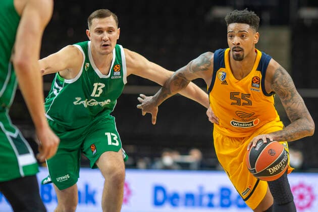 2021-01-08 Kaunas Lithuania. Basketball team Zalgiris Kaunas plays vs Khimki Moscow region Euroleague game at Zalgiris arena in Kaunas on Friday 8 of January 2021. Paulius Jankunas MICKEY JORDAN Kaunas Lithuania  Copyright: xKarolisxKavolelisx Euroleague basketball