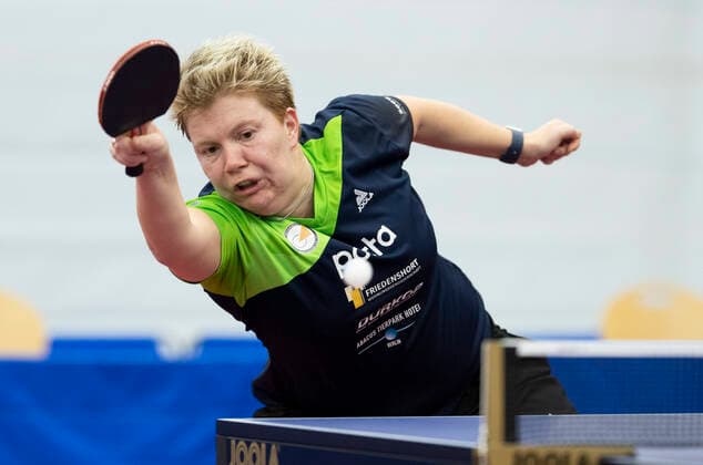 Tischtennis: 1. Bundesliga, Saison 2020 2021, 6. Spieltag: TTC Berlin eastside - ESV Weil am 09.01.2021 in Berlin (Berlin). Jessica Göbel (Berlin) Copyright: xKirchner MarcoxSteinbrennerx