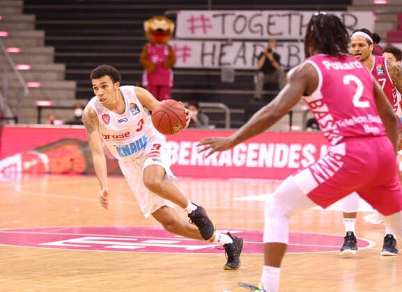 Telekom Baskets Bonn vs. Tyson Ward s.Oliver Würzburg easyCredit BBL 1. Bundesliga , Saison 2020 2021 , 12. Spieltag