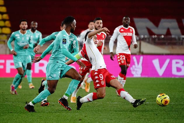 Wissam Ben Yedder (AS Monaco) FOOTBALL : AS Monaco vs Angers - Monaco - 09 01 2021 NorbertScanella PanoramiC 
