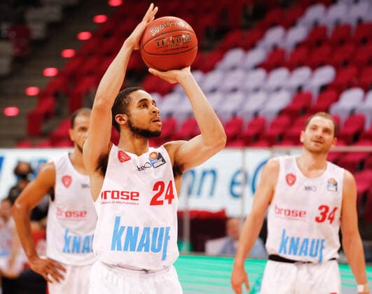 Cameron Hunt (s. Oliver Würzburg, 24) war mit 16 Punkten zweitbester Werfer seiner Mannschaft. Telekom Baskets Bonn vs. s. Oliver Wuerzburg, Herren, Basketball, 1. Bundesliga, 12. Spieltag, 2020 2021, 09.01.2021 Telekom Baskets Bonn vs. s. Oliver Wuerzburg, Herren, Basketball, 1. Bundesliga, 12. Spieltag, 2020 2021, 09.01.2021 Bonn Copyright: xJulianxMeusel Eibner-Pressefotox EP_JML