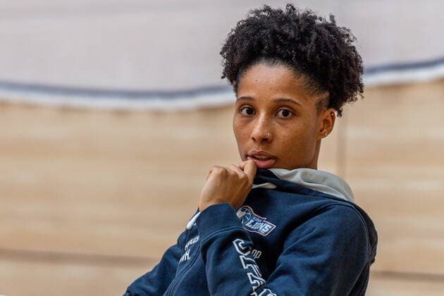 Neuzugang Deeshyra Thomas (03, GISA Lions SV Halle) aus den USA GISA Lions SV Halle vs. Rutronik Stars Keltern Basketball - 1. Bundesliga - ERDGAS Sportarena Halle (Saale) 10.01.2021 Foto: Holger John Sachsen-Anhalt Deutschland