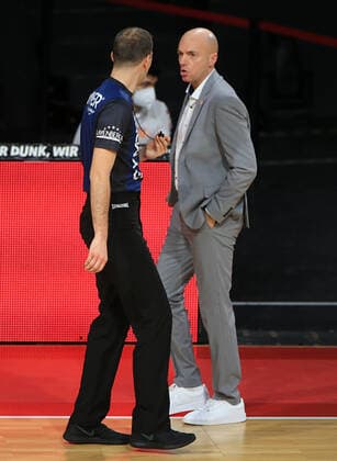 10.01.2021, BBL, FCB Basketball vs Chemnitz Niners, Audi Dome Muenchen, im Bild: Rodrigo Pastore (Chemnitz)