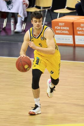 GER, BBL, ALBA Berlin vs. Jobstairs Giessen 46ers 10.01.2021, Mercedes Benz Arena, Berlin, GER, BBL, ALBA Berlin vs. Jobstairs Giessen 46ers, im Bild Jonas Mattisseck (ALBA Berlin 9)