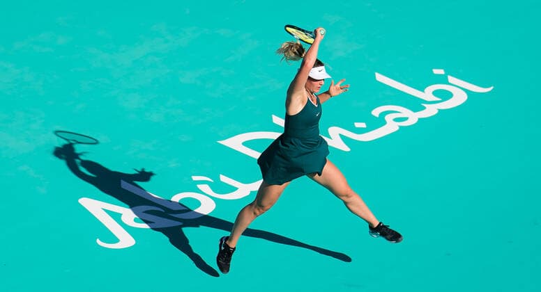 Sport Bilder des Tages January 11, 2021, Abu Dhabi, UNITED ARAB EMIRATES: Marta Kostyuk of Ukraine in action during her quarter final match at the 2021 Abu Dhabi WTA, Tennis Damen Womens Tennis Open WTA 500 tournament against Sara Sorribes Tormo of Spain Abu Dhabi UNITED ARAB EMIRATES - ZUMAa181 20210111_zaa_a181_028 Copyright: xRobxPrangex