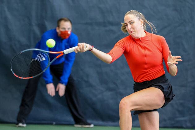 Im Bild: Tena LUKAS (CRO) 1 Tennis Future Hamburg - ITF-W25 Hamburg, Hamburg, Tennis-Verband Hamburg, 12.01.2021,