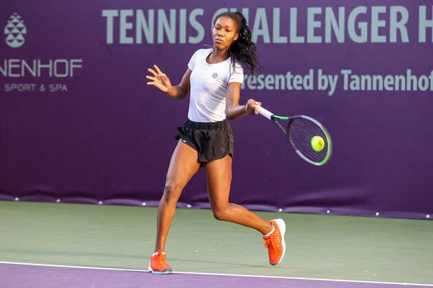 Im Bild: Noma NOHA AKUGUE (GER) (WC) Tennis Future Hamburg - ITF-W25 Hamburg, Hamburg, Tennis-Verband Hamburg, 12.01.2021,