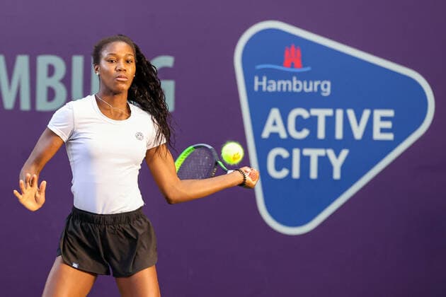 Im Bild: Noma NOHA AKUGUE (GER) (WC) Tennis Future Hamburg - ITF-W25 Hamburg, Hamburg, Tennis-Verband Hamburg, 12.01.2021,