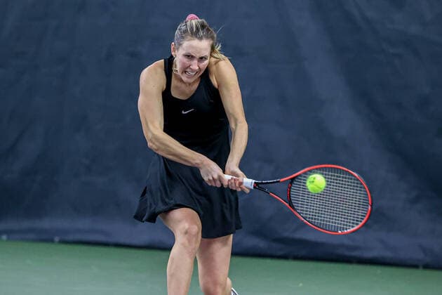 Im Bild: Elizabeth HALBAUER (USA) Tennis Future Hamburg - ITF-W25 Hamburg, Hamburg, Tennis-Verband Hamburg, 12.01.2021,