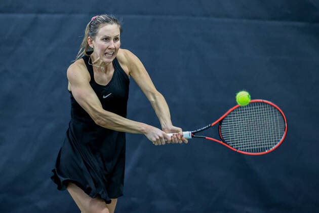Im Bild: Elizabeth HALBAUER (USA) Tennis Future Hamburg - ITF-W25 Hamburg, Hamburg, Tennis-Verband Hamburg, 12.01.2021,