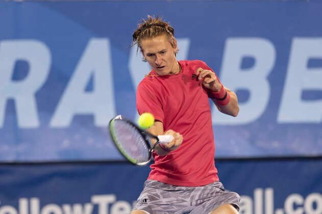 January 12, 2021, Delray Beach, Florida, United States: Delray Beach, FL - January 12, 2021: Sebastian Korda(USA) defeats Cameron Norrie(GBR) 63 75 during the Semi-Final match at the 2021 Delray Beach Open by Vitacost.com. Delray Beach USA - ZUMApa3_ 20210112_zap_pa3_033 Copyright: xAndrewxPatronx